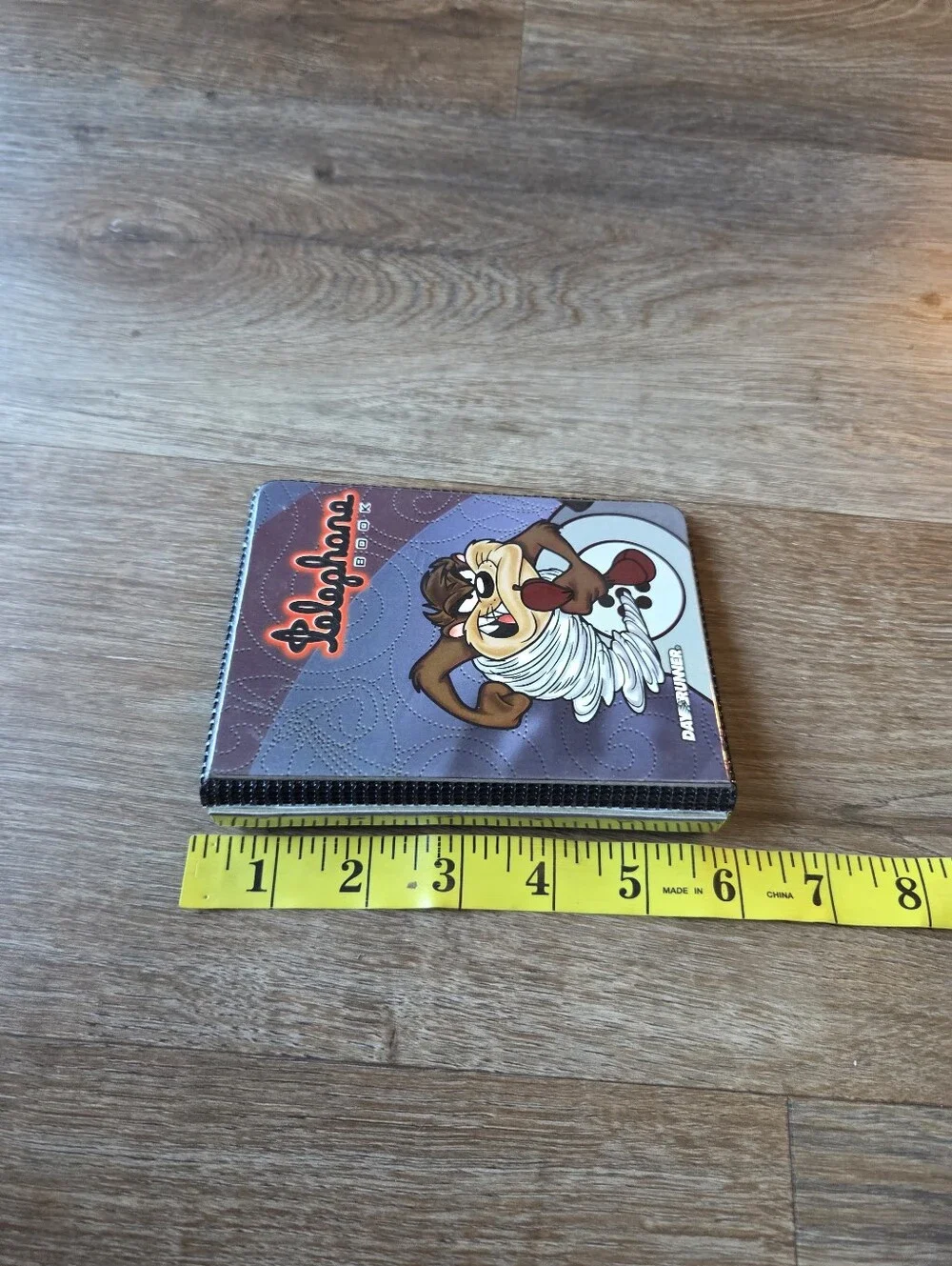Vintage 1998 Looney Tunes Telephone Book Binder Organizer Taz Manian Devil Empty